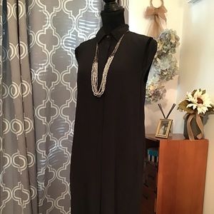 J.Crew Silk Shirtdress in Black